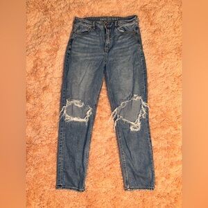 American Eagle Outfitters Blue Distressed Boyfriend Jeans